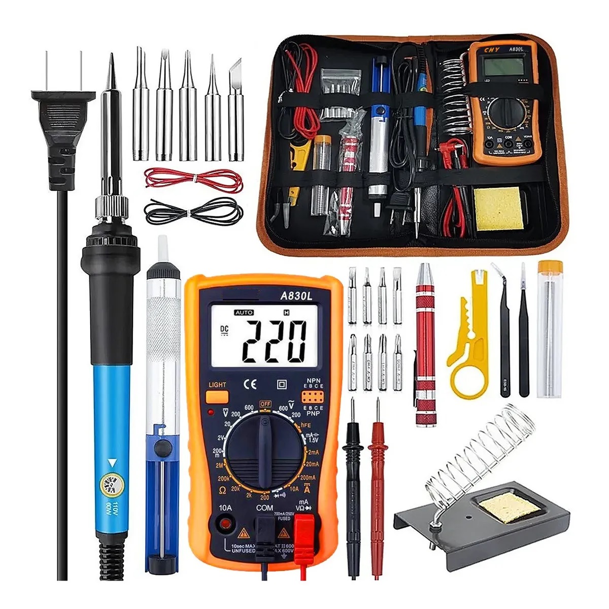 Kit De Soldador Eléctrico C/herramientas, Multímetro