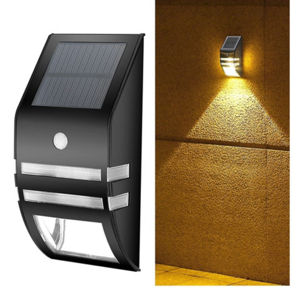 Lámpara Solar Led Alumbrado Exterior Negra