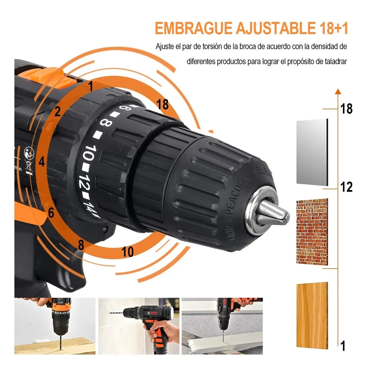 Kit De Herramientas Con Taladro Eléctrico