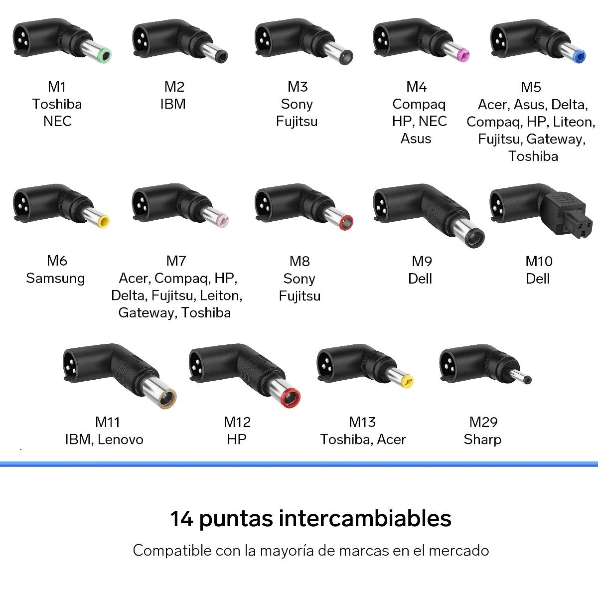 Cargador Universal Laptops 120w 14 Conectores Steren