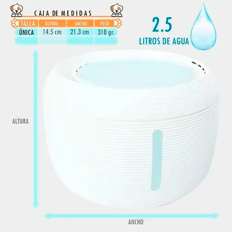 Bebedero Automatico Para Perros Y Gatos Con Filtro Fuente Para Gato