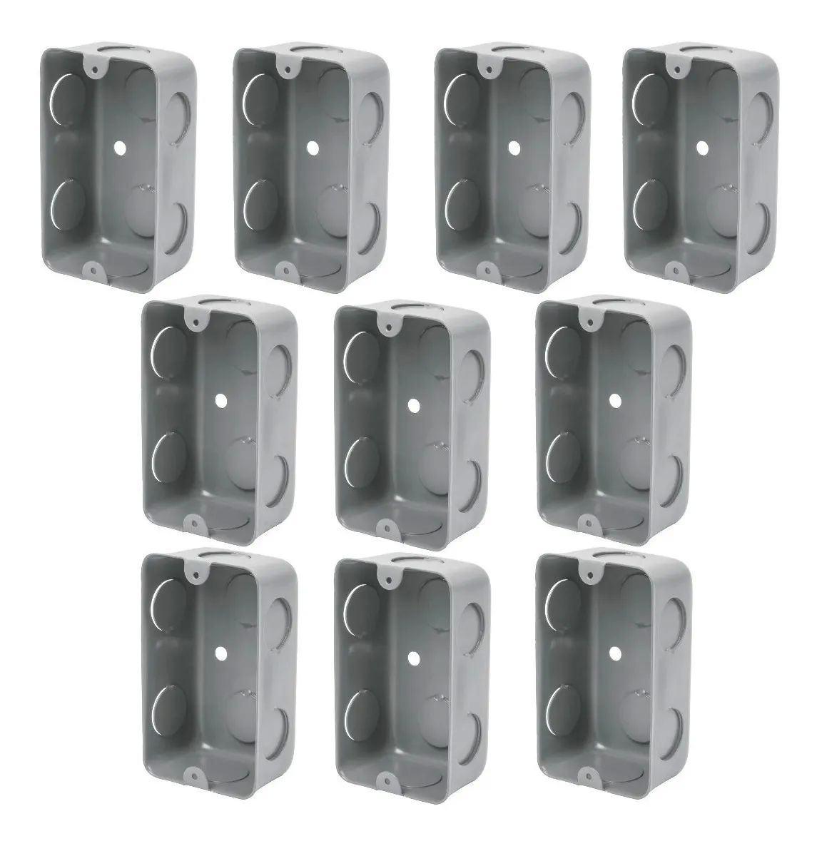 Kit De 10 Cajas Tipo Chalupa De Acero 2x4 , Económica