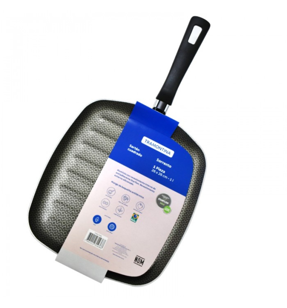 SARTEN CUADRADO TRAMONTINA 27817508 GRILL 26CM SORRENTO ENDY1