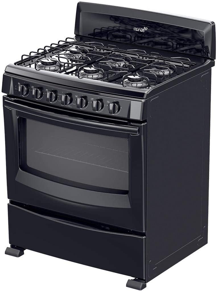 Acros Estufa y Horno de Gas 30" AF5001Z, 6 Quemadores, Negro