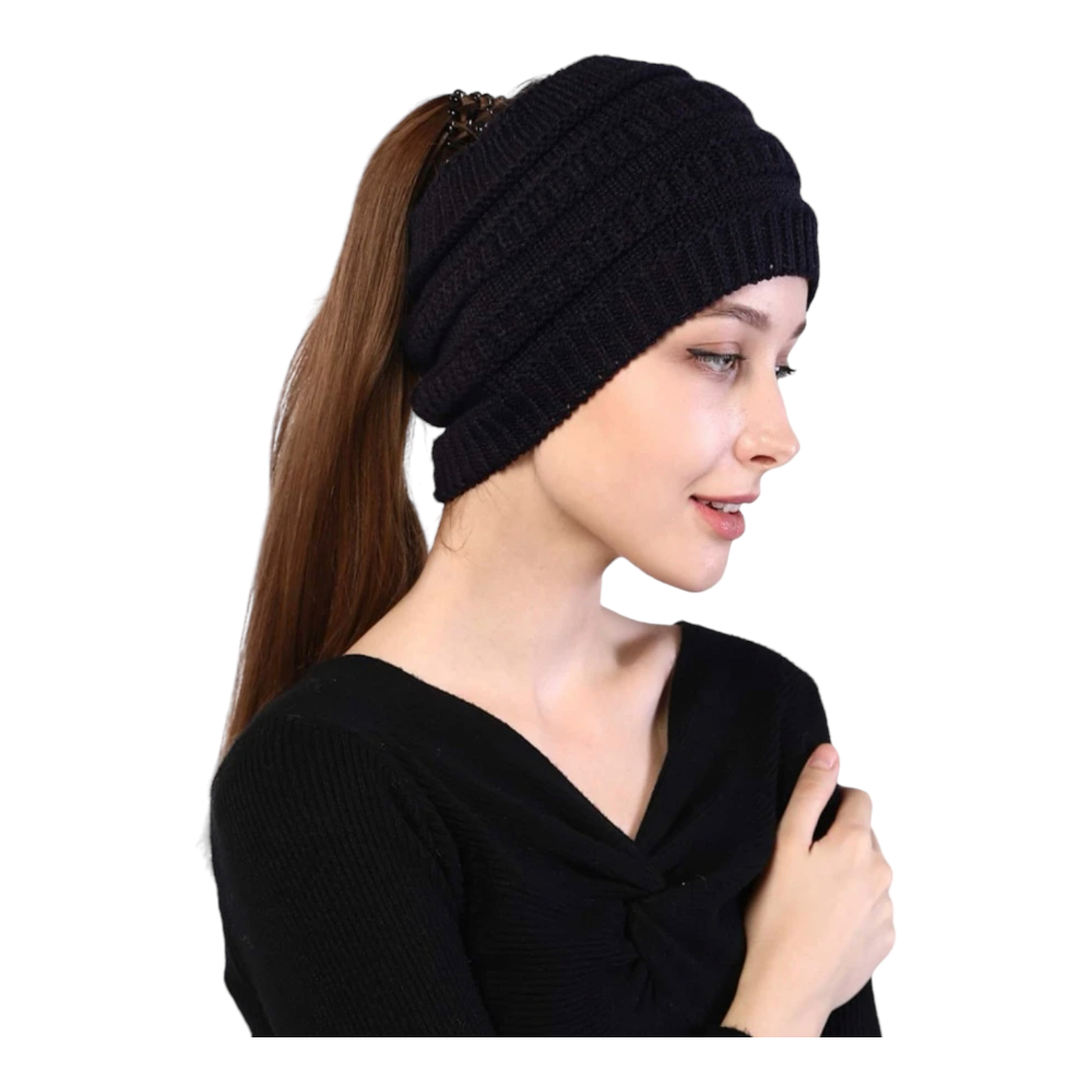 Gorro Invernal Tejido De Punto Para Coleta.