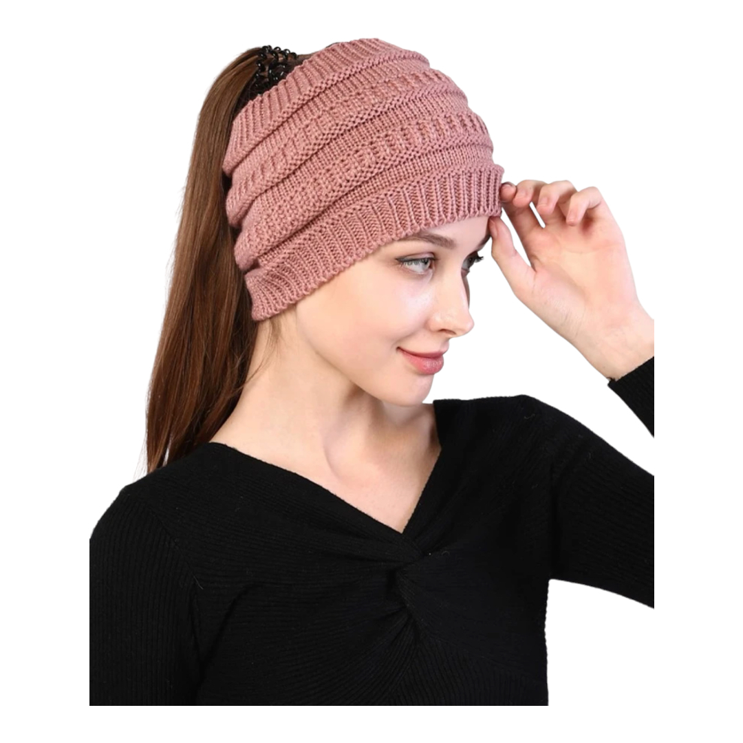 Gorro Invernal Tejido De Punto Para Coleta.