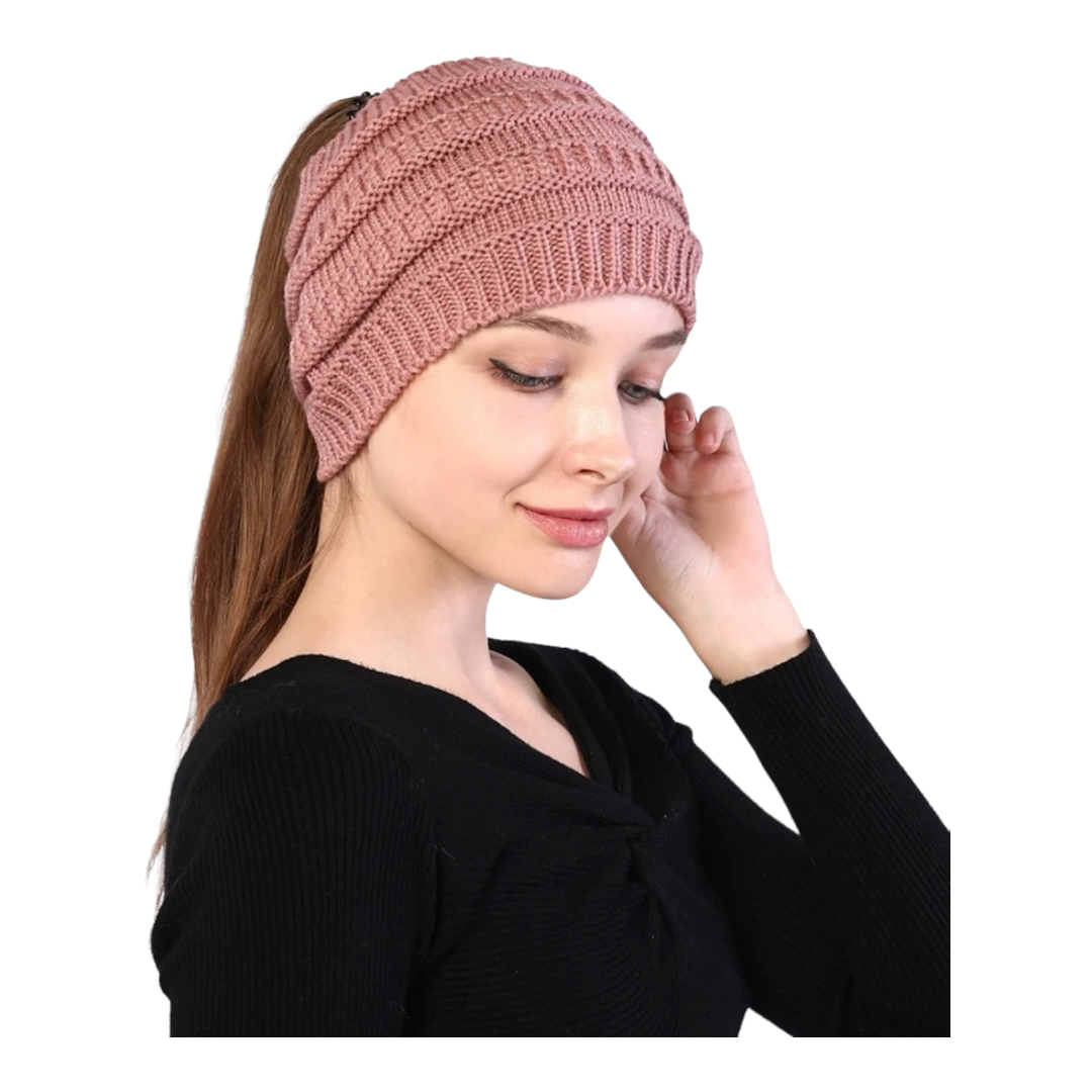 Gorro Invernal Tejido De Punto Para Coleta.