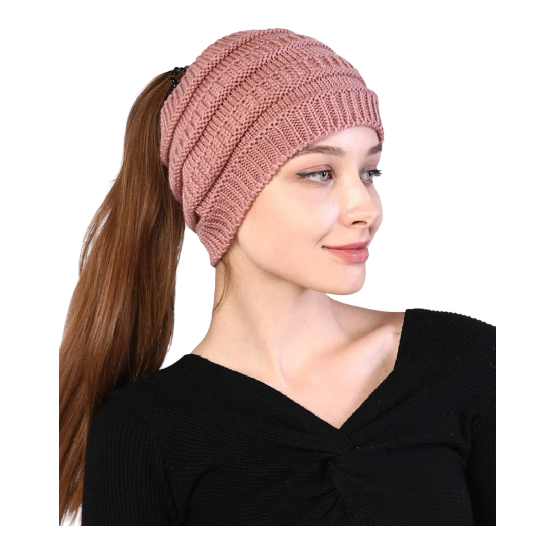 Gorro Invernal Tejido De Punto Para Coleta.