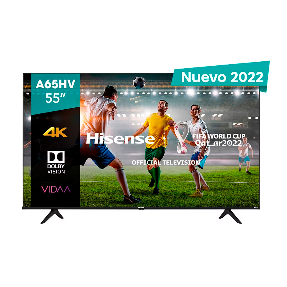 Pantalla Hisense Led Smart TV de 55 pulgadas 4K/Ultra HD 55a65hv con Vidaa