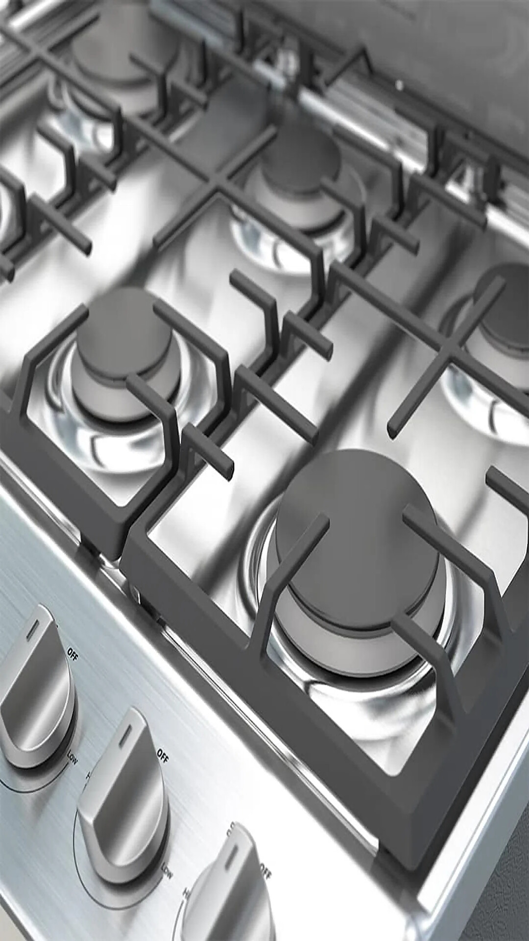 Estufa Whirlpool de Gas De Piso 30 pulgadas con 6 quemadores Gris