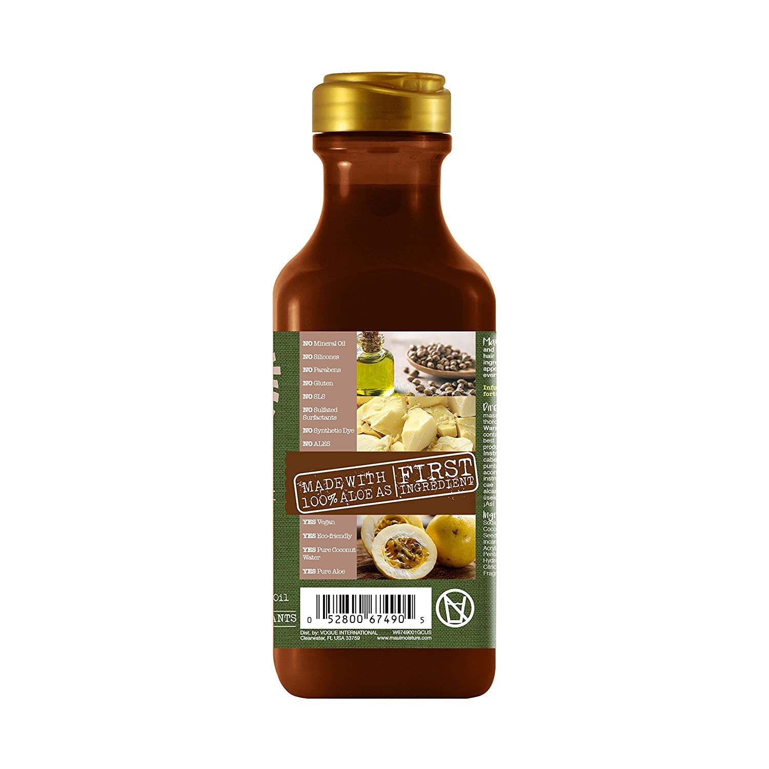 Shampoo Maui Moisture Hemp Seed Oil Cabello Quebradizo 384 ML