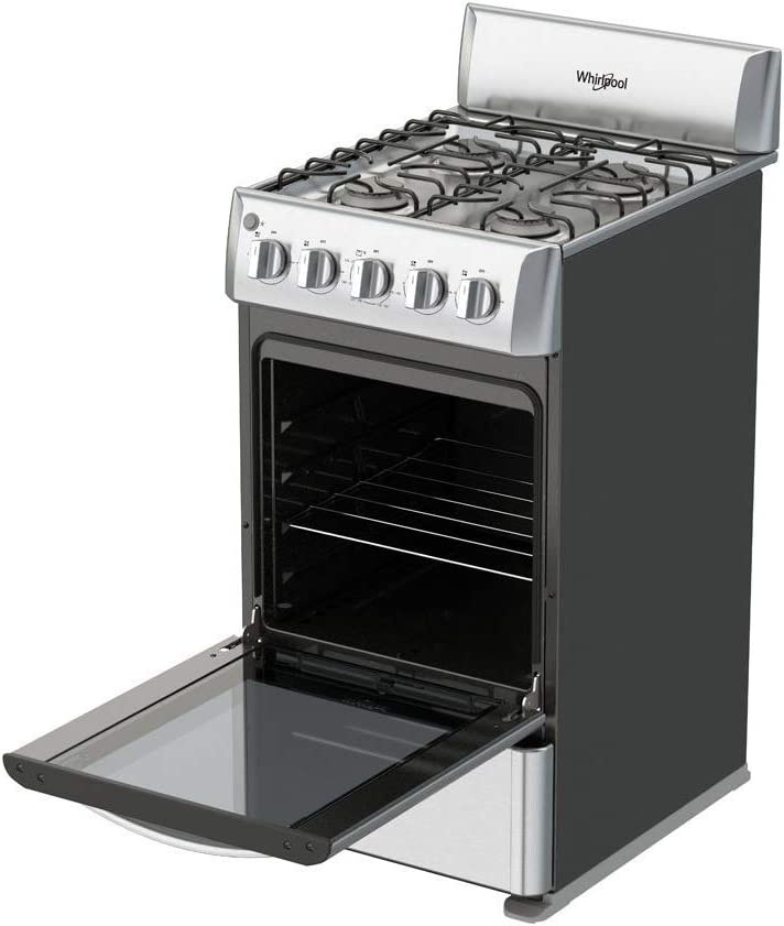Estufa Whirlpool de Gas Al Piso 20 pulgadas 4 quemadores Gris