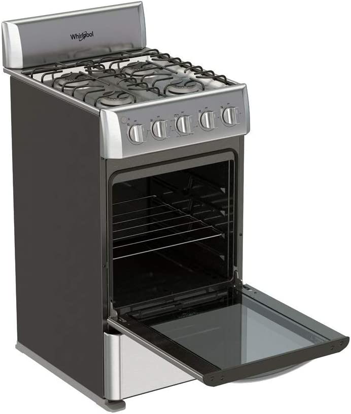 Estufa Whirlpool de Gas Al Piso 20 pulgadas 4 quemadores Gris