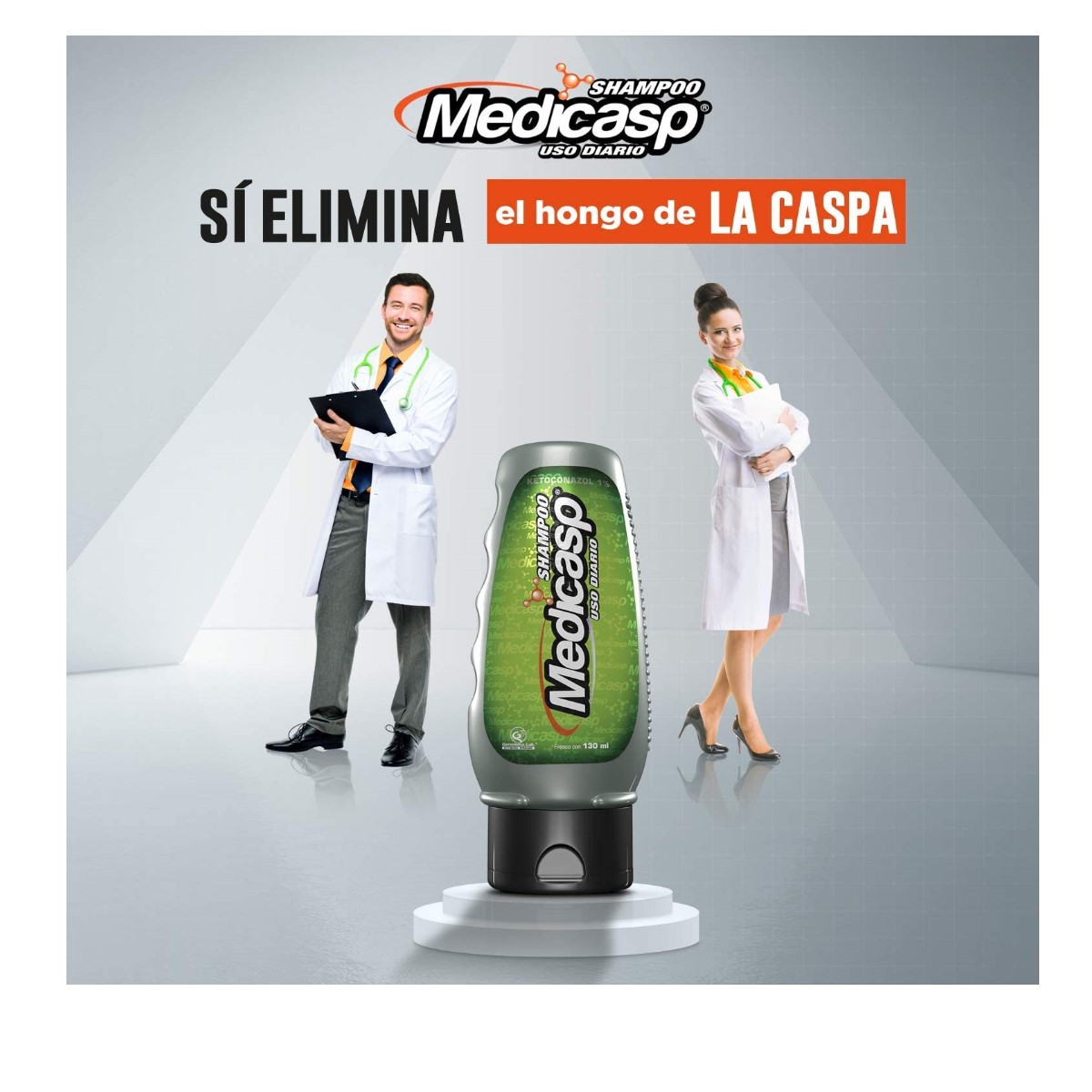Shampoo Medicasp Anticaspa, 3 Piezas De 130ml C/U