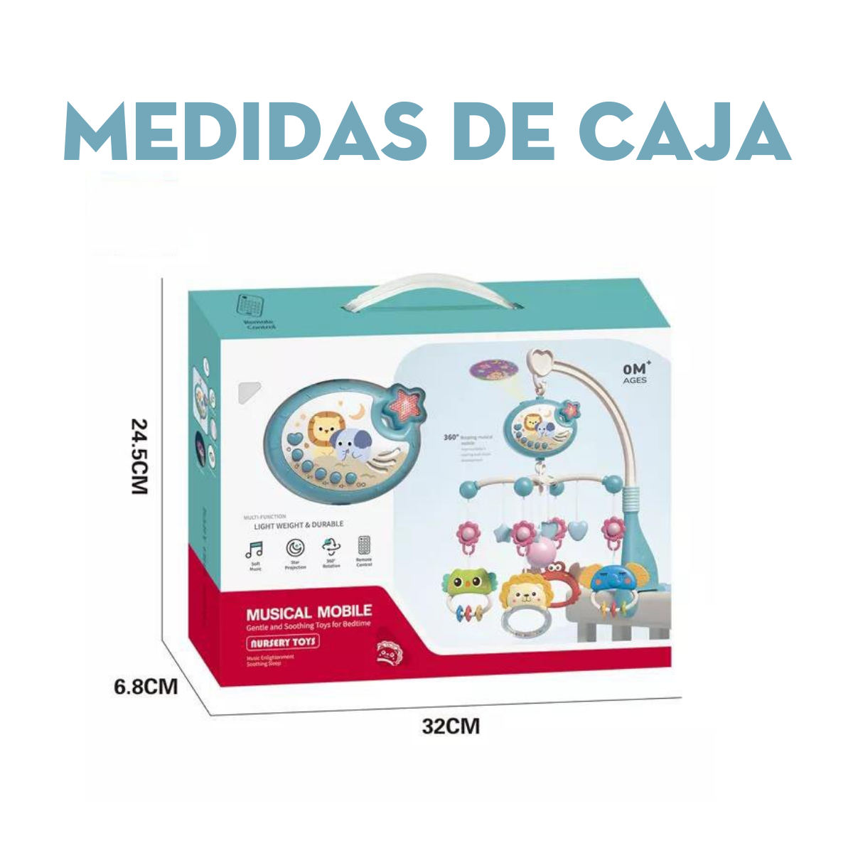 Móvil Para Cuna Con Proyector de 36 piezas "Zoo"Mima2