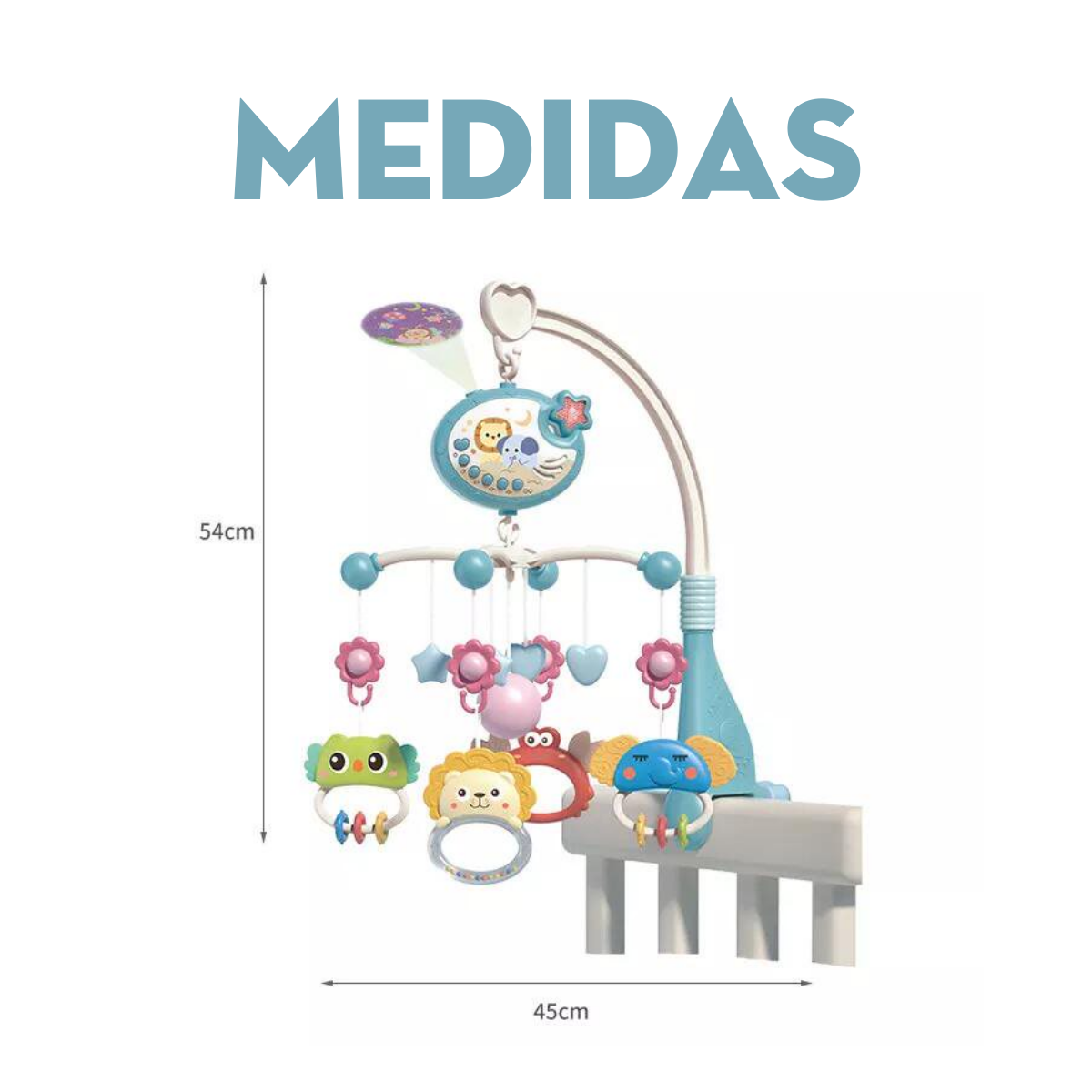 Móvil Para Cuna Con Proyector de 36 piezas "Zoo"Mima2