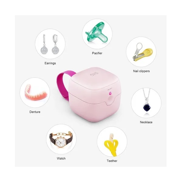 Mini Esterilizador Blanco S6 De 4 Leds Uvc Para Chupón Bebé 59S