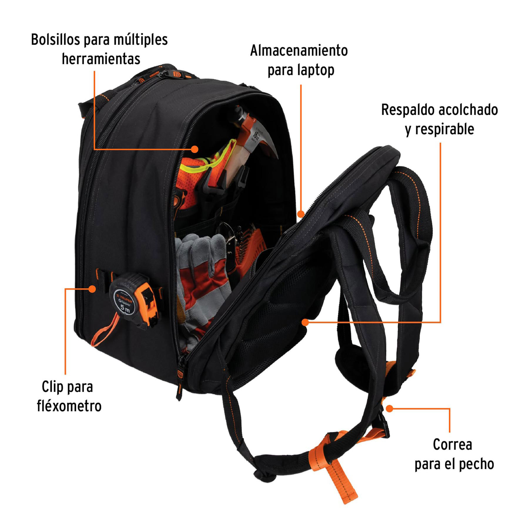 Mochila Para Herramientas Con Protección De Pvc Truper