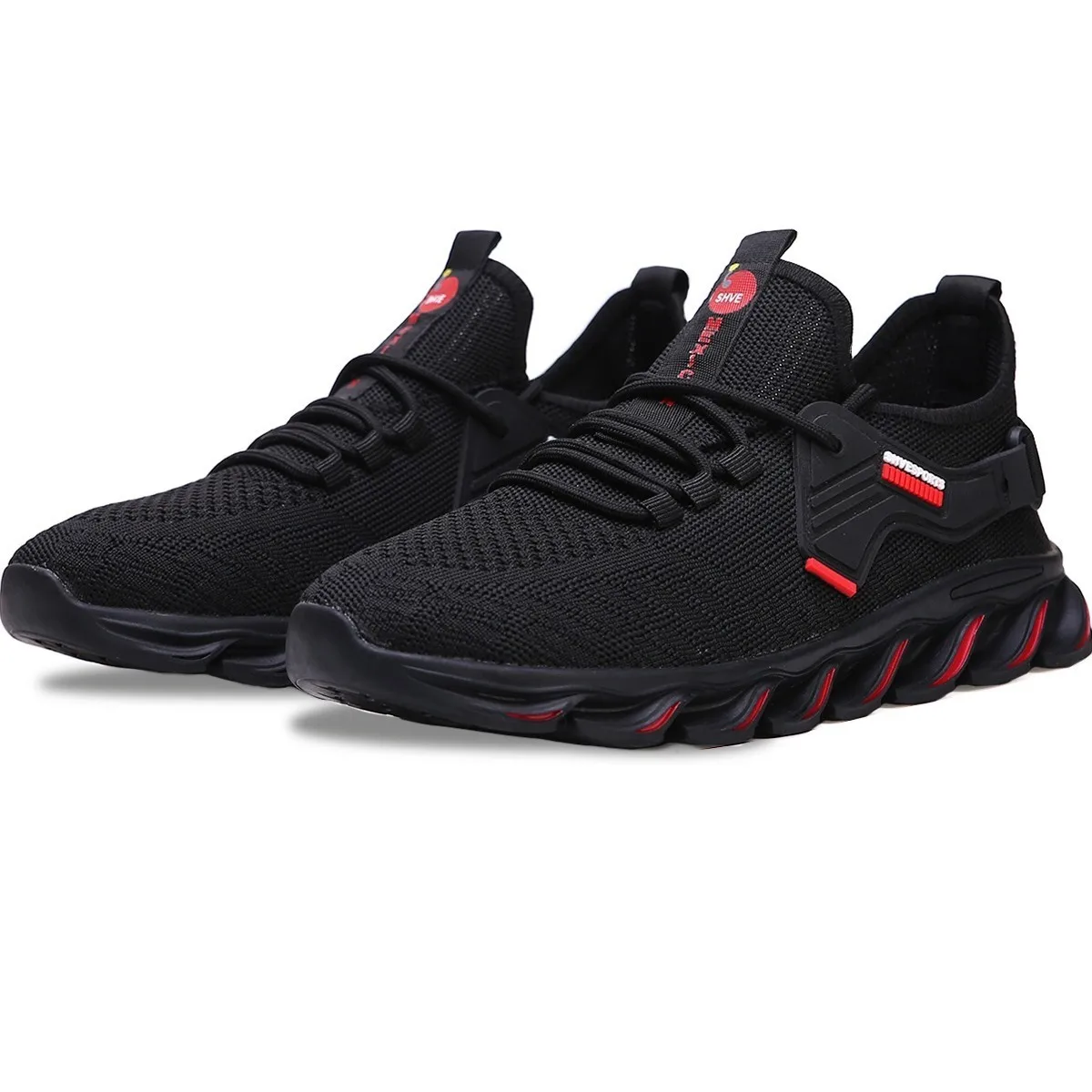 Tenis Para Hombre Negro c/ Rojo  25.5