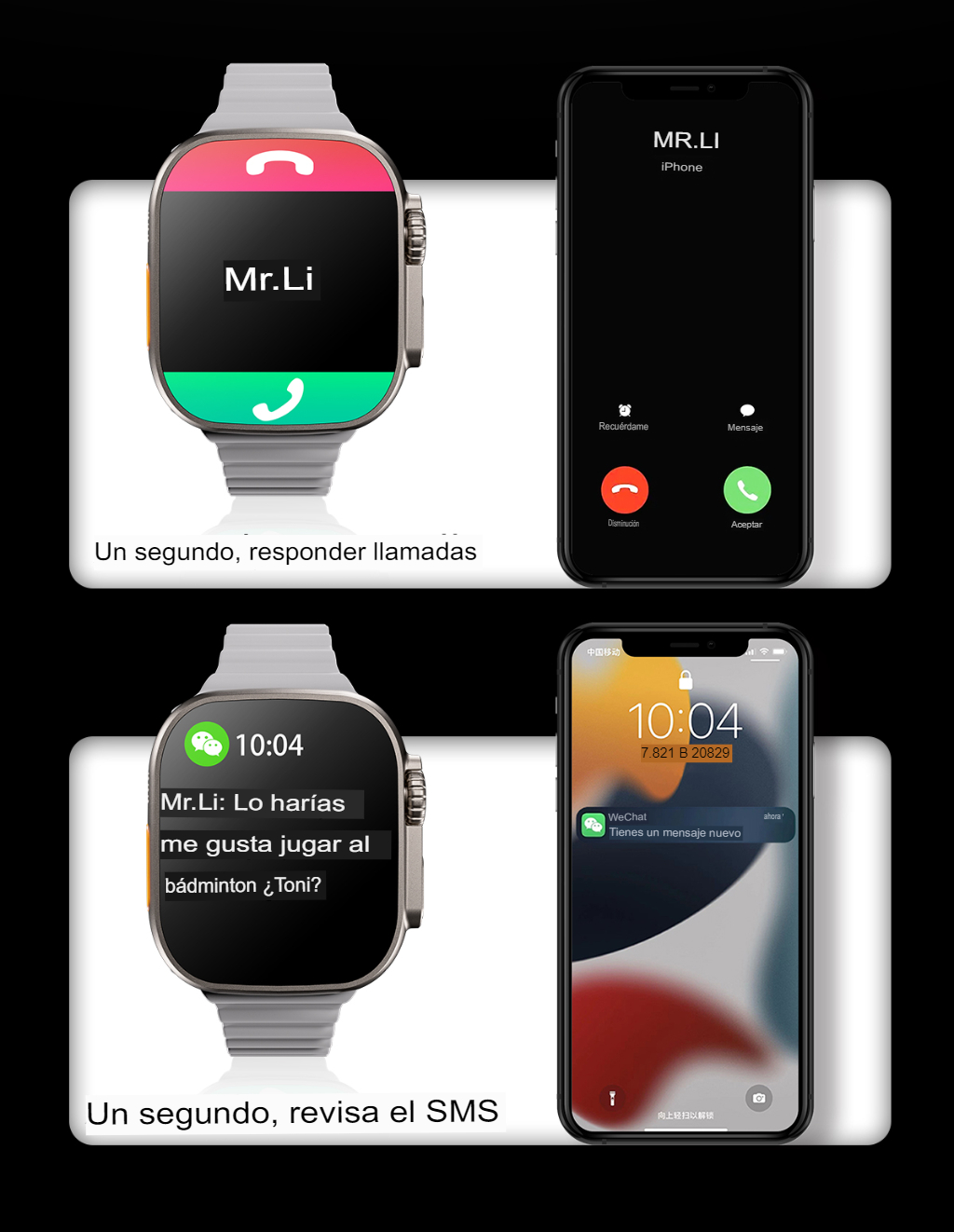 Smartwatch ZD8 Ultra material de aleación de Titanio, monitorea tu salud, GPS, llamadas bluetooth, Contiene juegos, controla tu musica, Unisex Para iPhone Y Android.