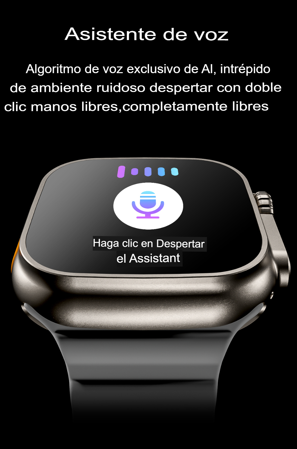 Smartwatch ZD8 Ultra material de aleación de Titanio, monitorea tu salud, GPS, llamadas bluetooth, Contiene juegos, controla tu musica, Unisex Para iPhone Y Android.