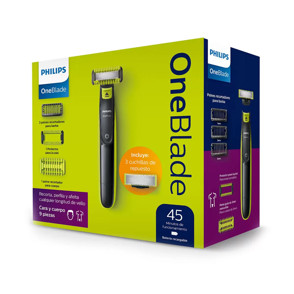 Máquina Para Afeitar Philips One Blade Para Cara y Cuerpo CST