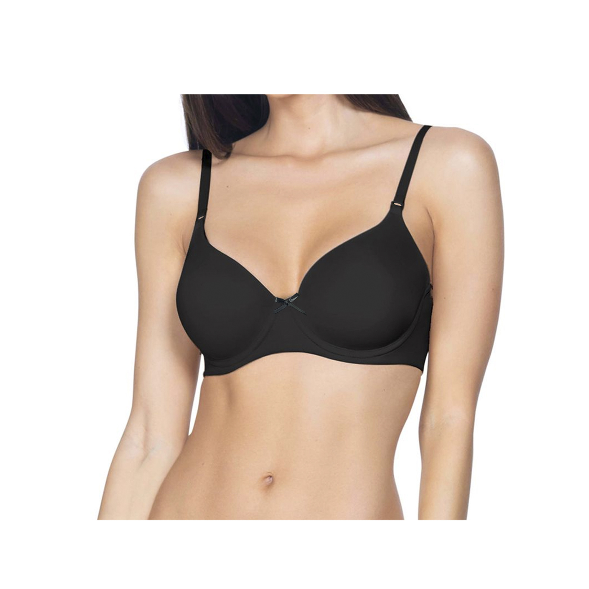 Pack de 3 Piezas Brasier Con Varilla COPA B Tatys Fashion, Color Negro.