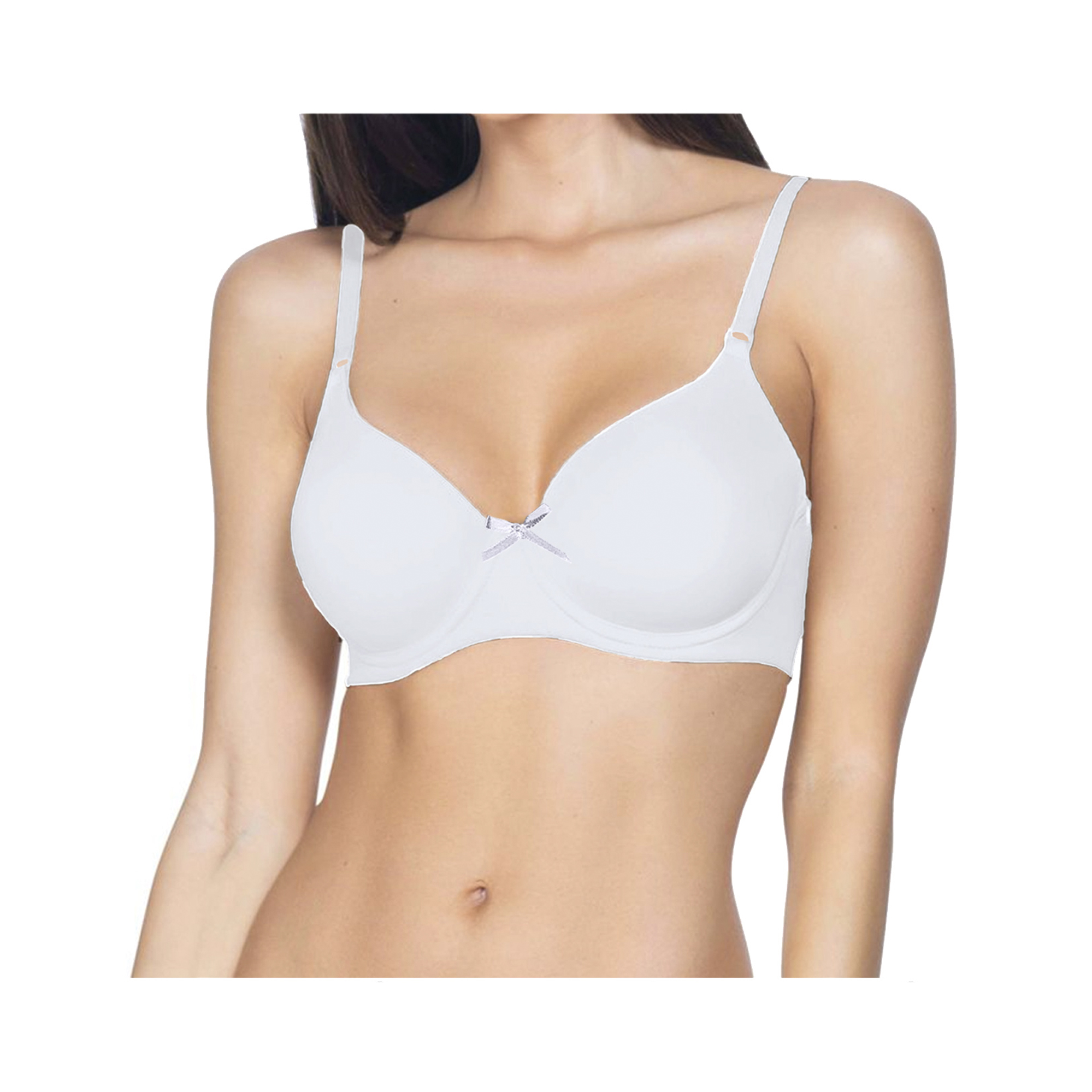 Pack de 3 Piezas Brasier Con Varilla COPA B Tatys Fashion, Color Blanco