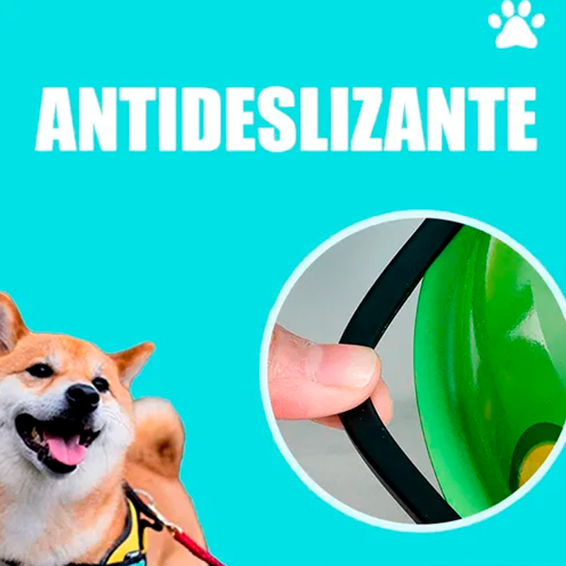 Plato De Acero Doble Figura De Aguacate Para Perro Grande