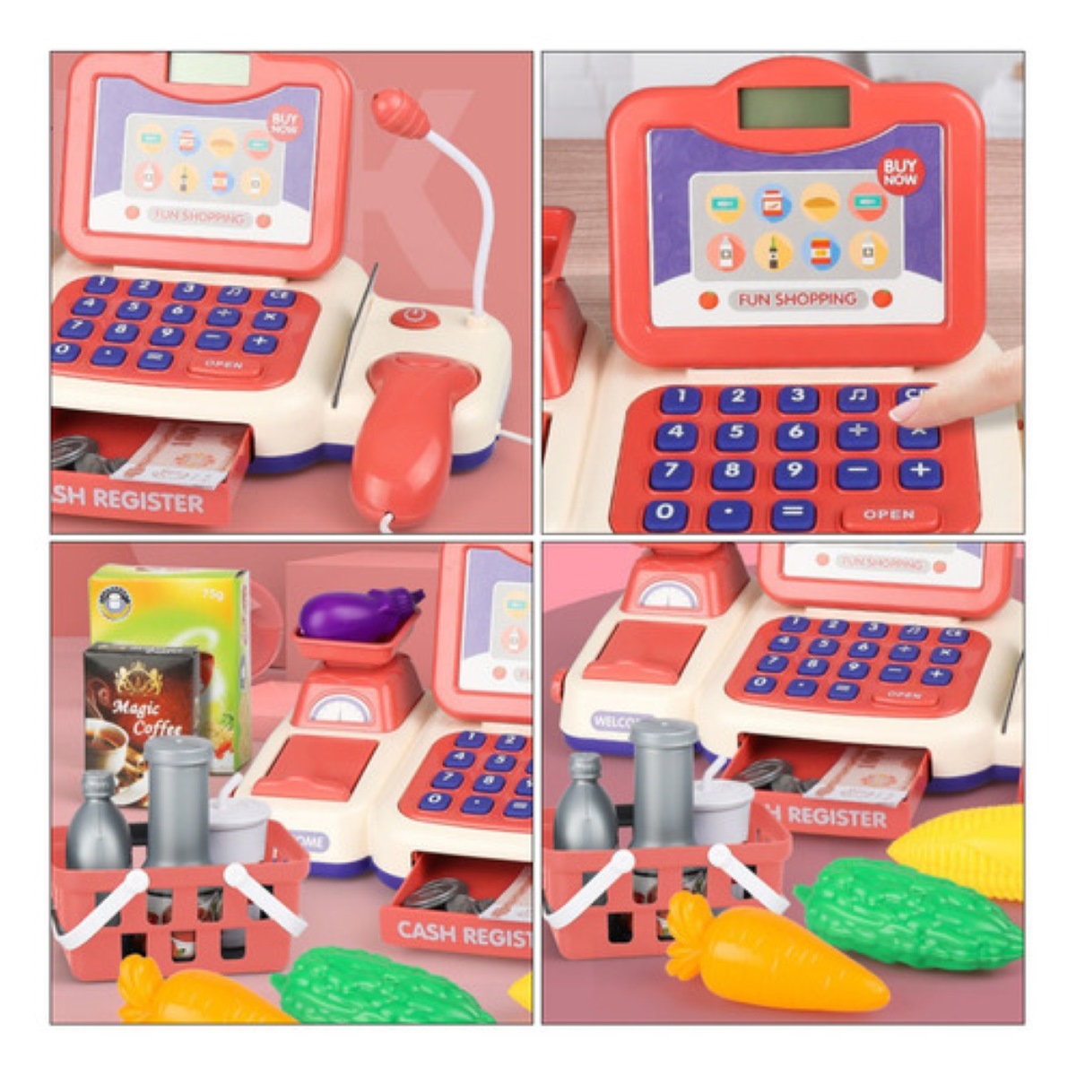 Caja Registradora Juguete Infantil  Rosa