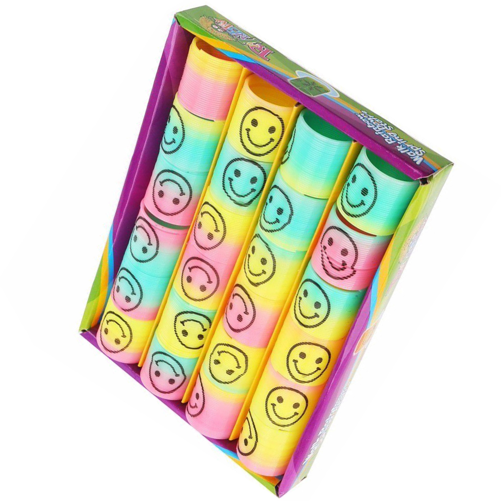 24 Juguetes gusano de resorte slinky 3.5 cm