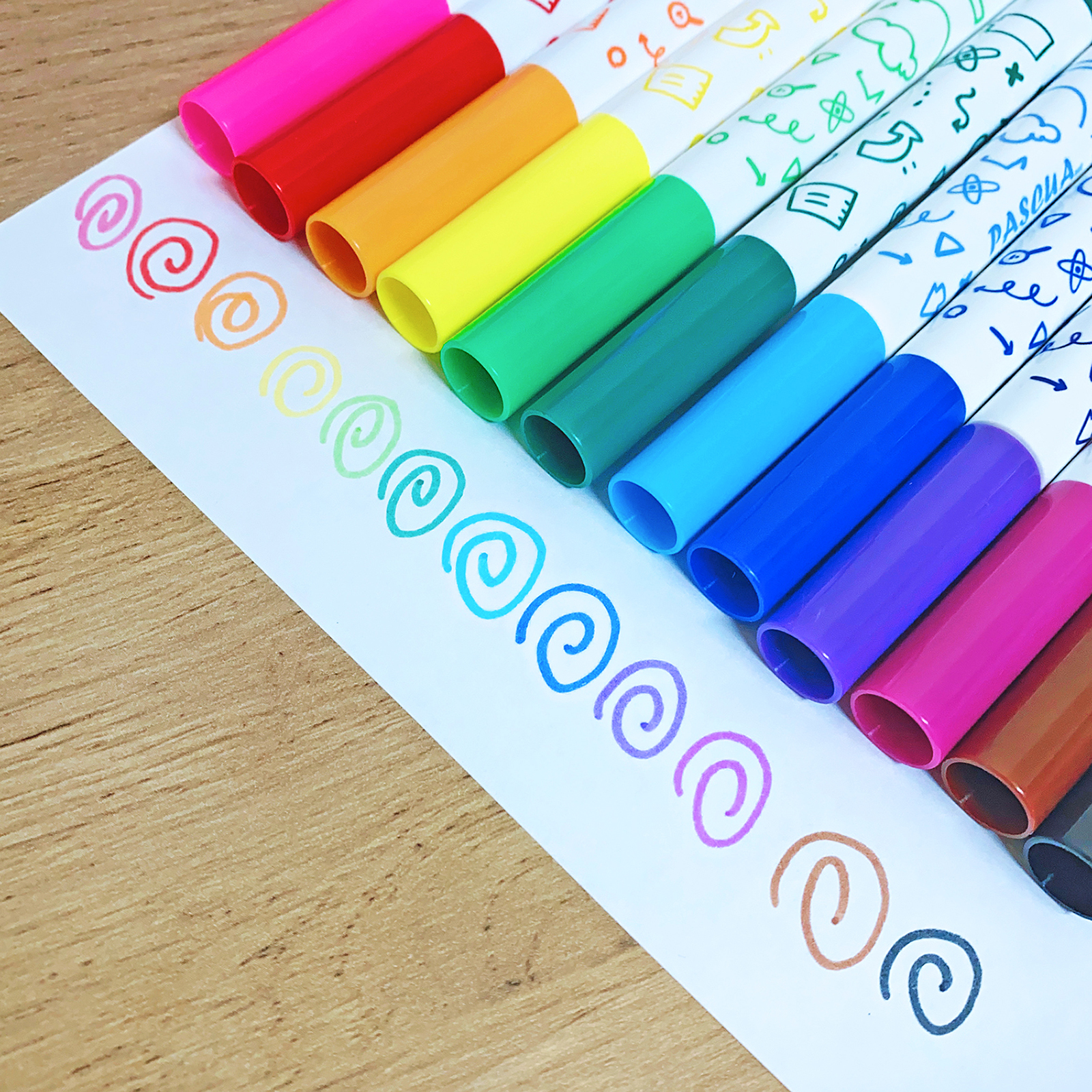 Plumones gruesos escolares lavables 12 piezas para manualidad y escuela