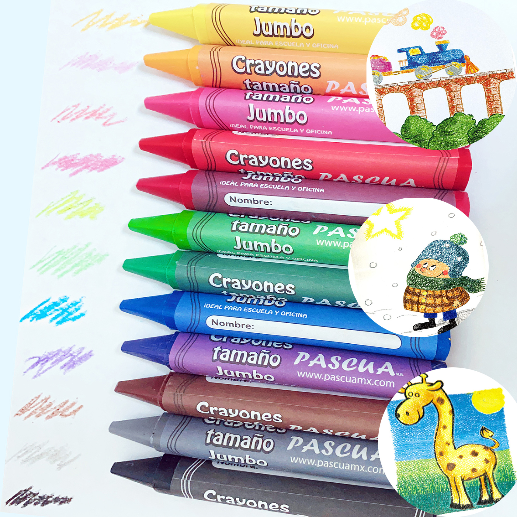 Crayones escolares tamaño jumbo 12 piezas crayola ceras jumbo