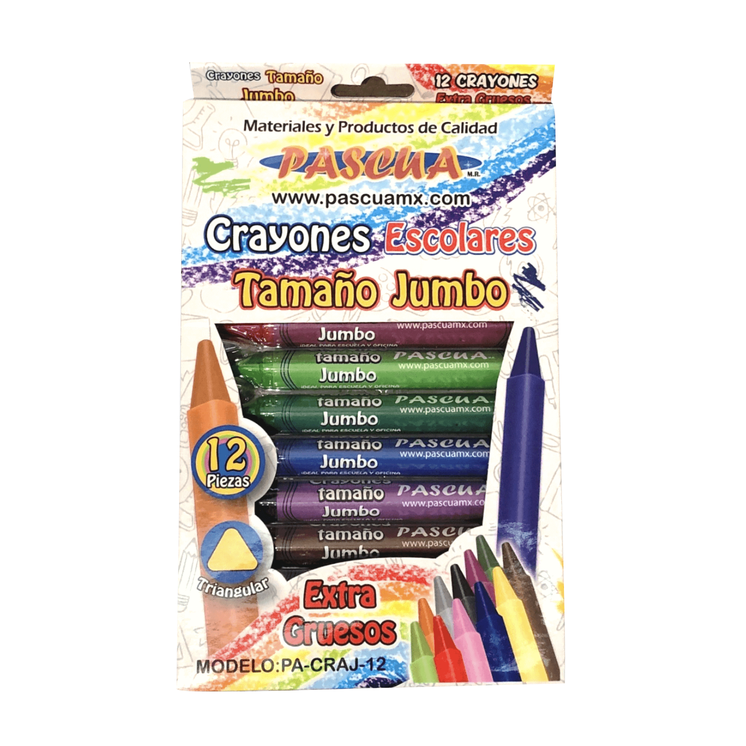 Crayones escolares tamaño jumbo 12 piezas crayola ceras jumbo