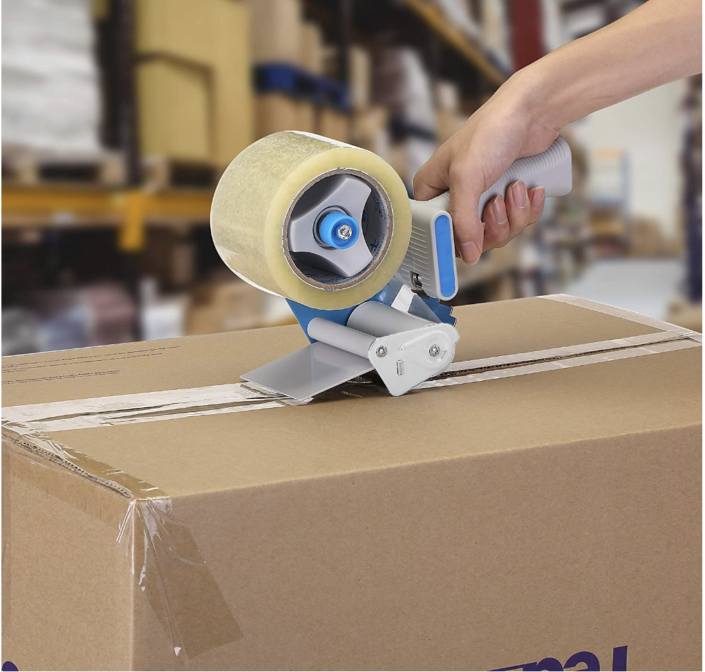 Dispensador para Cinta Adhesiva, Pistola de embalaje, para cinta de 5 cm de ancho, núcleo de papel de 7,6 cm