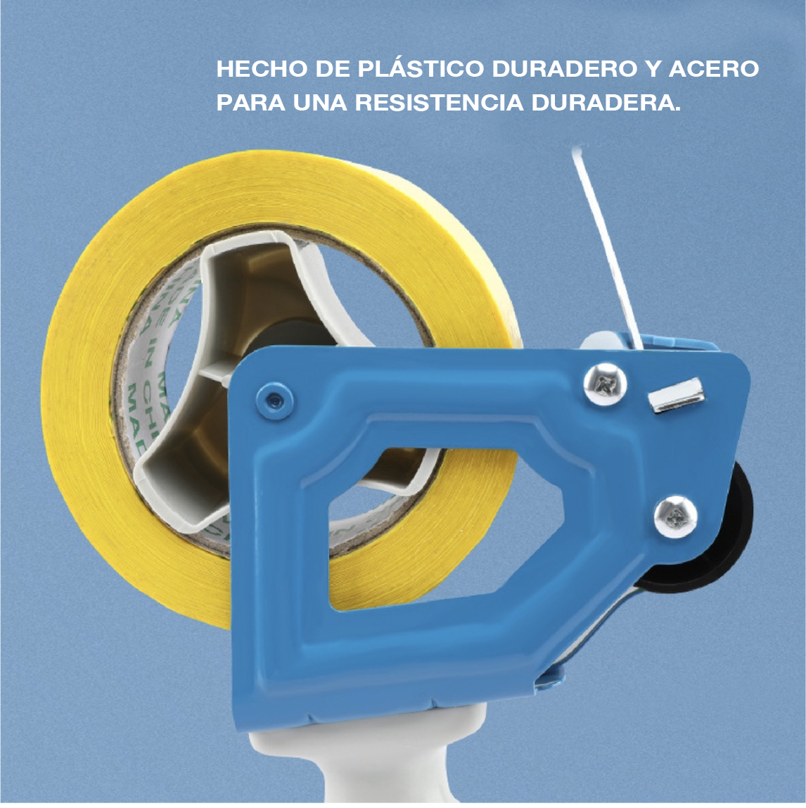 Dispensador para Cinta Adhesiva, Pistola de embalaje, para cinta de 5 cm de ancho, núcleo de papel de 7,6 cm