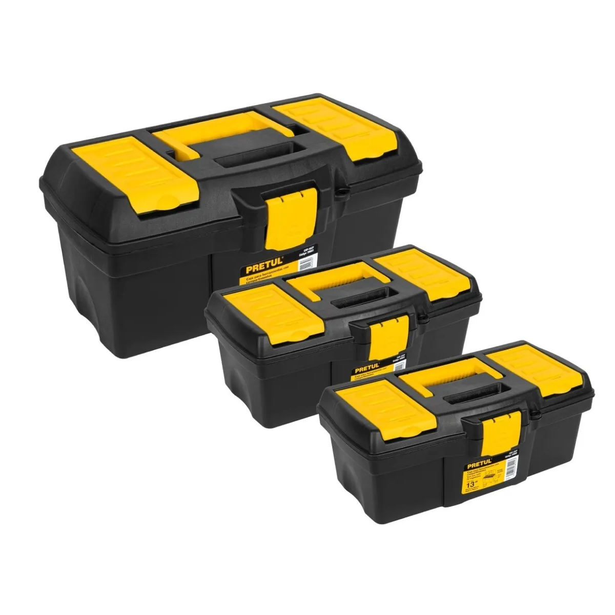 Kit  Cajas Para Herramientas Con Compartimentos (13' Y 16')