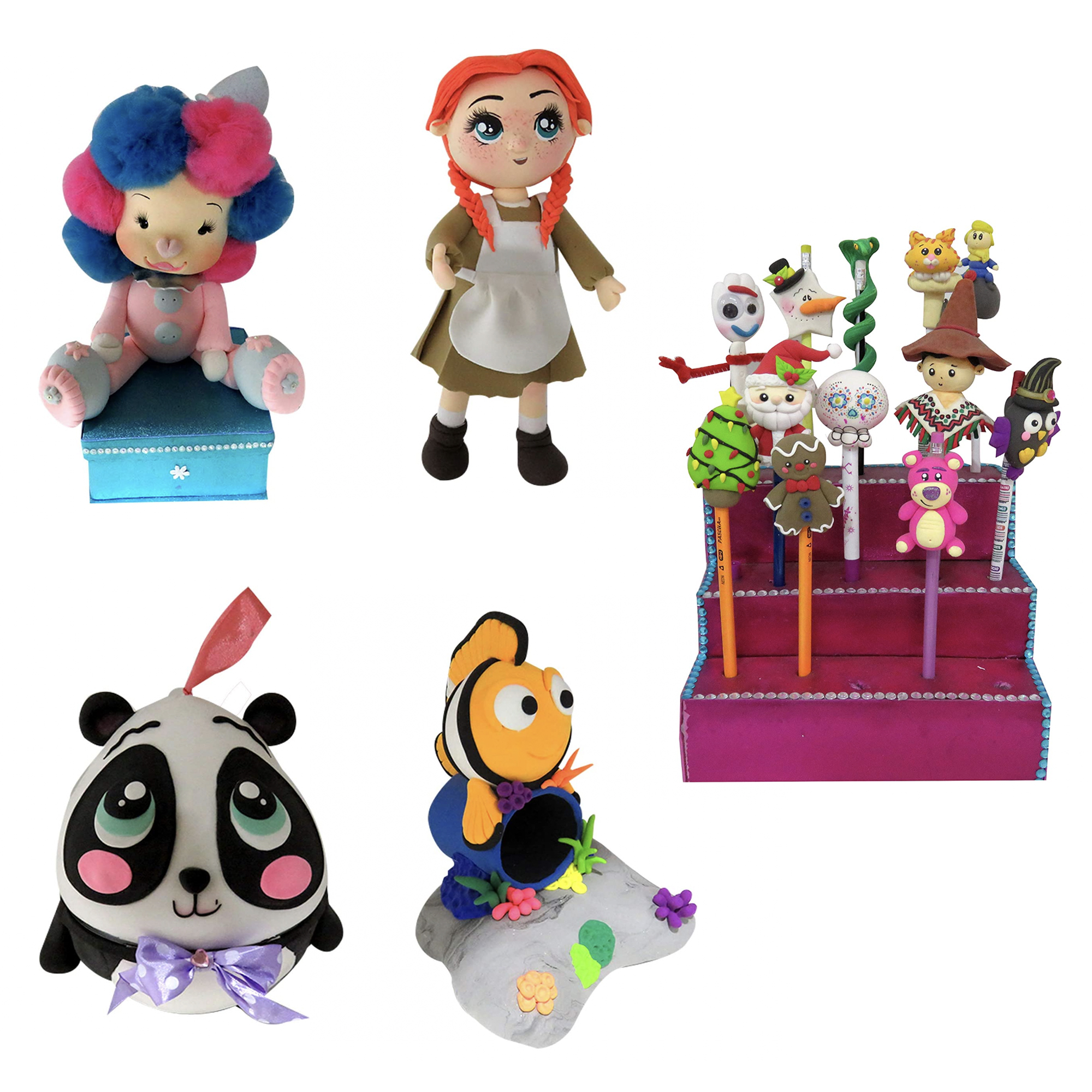 Pasta Foamy MOLDEABLE Paquete con 6 Colores Distintos (Neon)