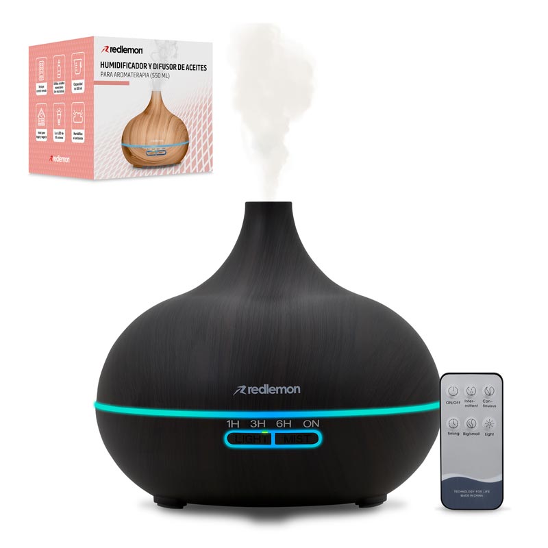 Humidificador y Difusor de Aceites Esenciales con Control Remoto (550ml)