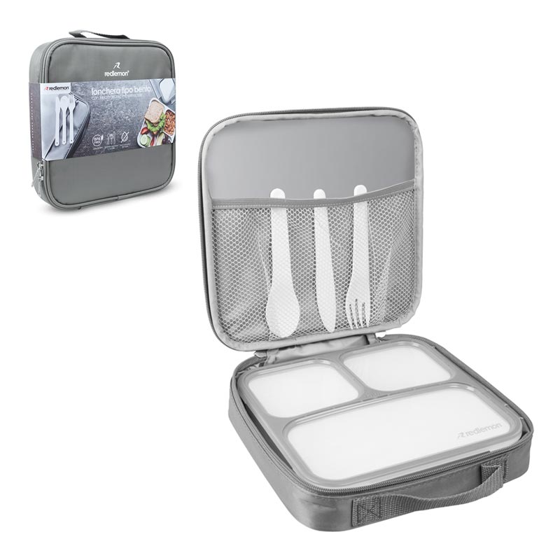 Lonchera Térmica Bento Box Hermética Con Funda Redlemon