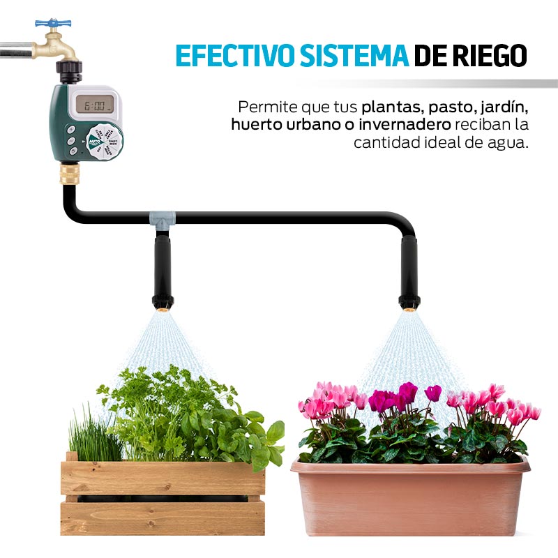 Temporizador Automático de Riego Redlemon Potencia 3-8 Bar