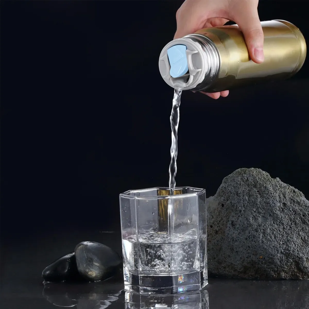 Termo En Forma De Bala De Acero Inoxidable Con Dosificador