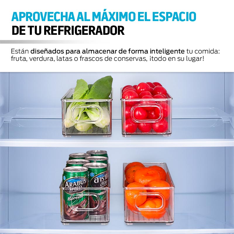 GENERICO Set 7 Organizador Refrigerador Cocina Contenedores Con Tapa