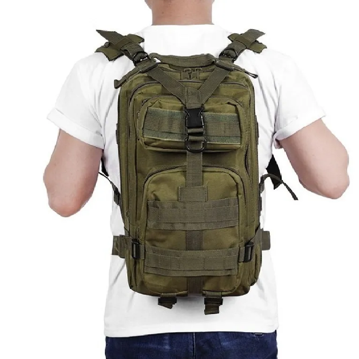 Mochila Táctica Militar Para Portátil Multiusos Army Green