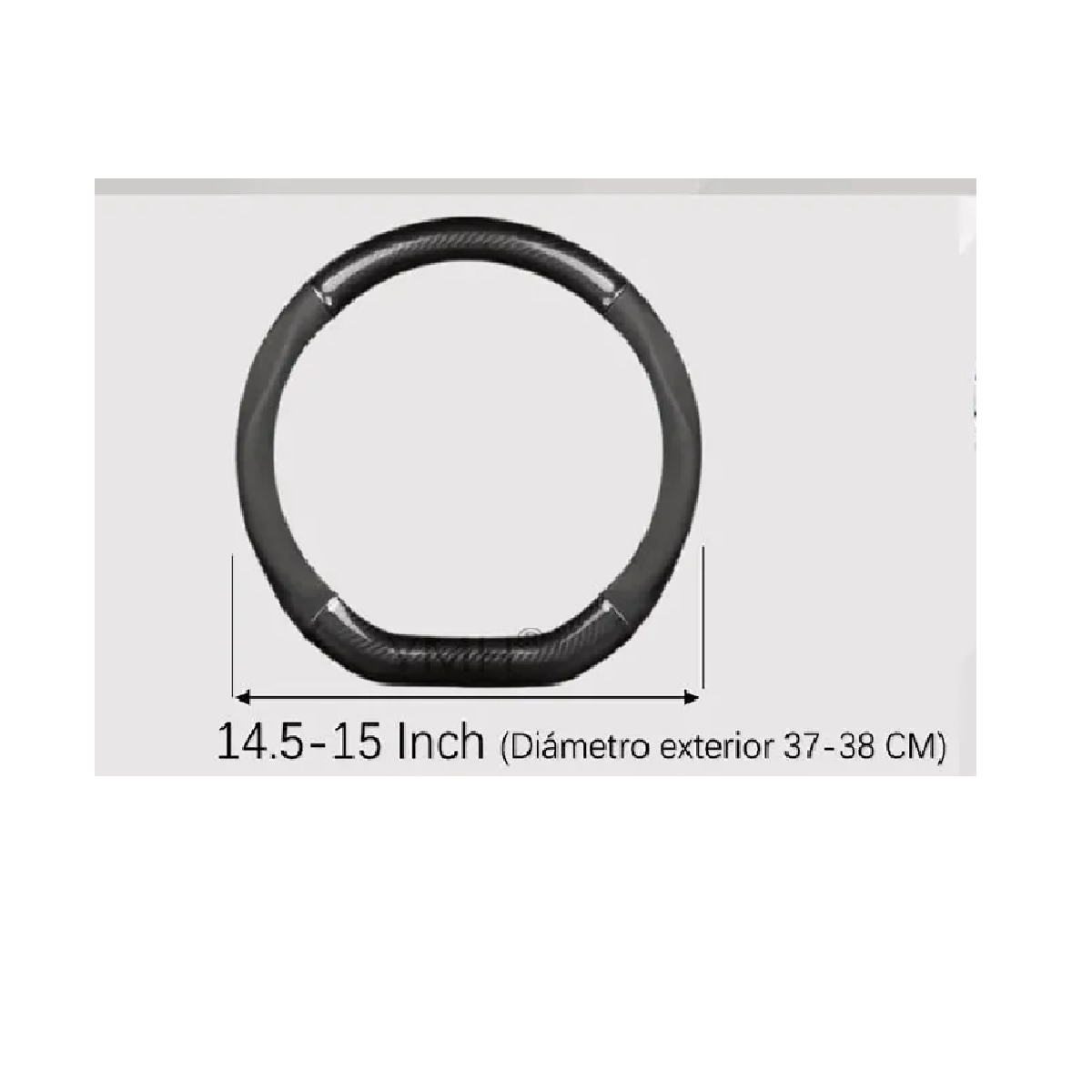 Funda Para Volante Fibra De Carbono Gama Alta Forma Round/ Brillo Tipo D