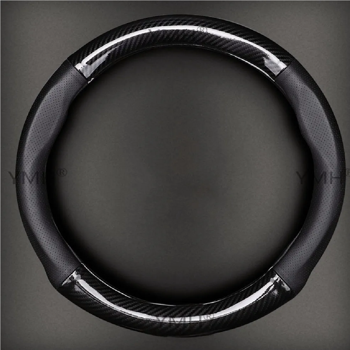 Funda Para Volante Fibra De Carbono Gama Alta Forma Round/ Brillo Redondo