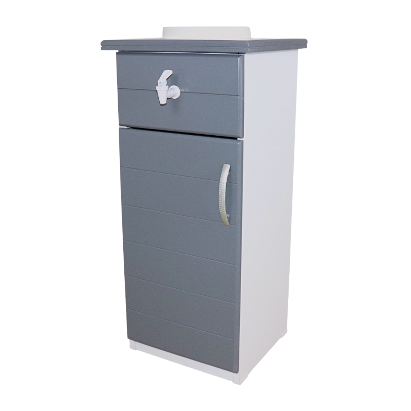 Dispensador de Agua Gris Porta garrafón con Alacena Roma