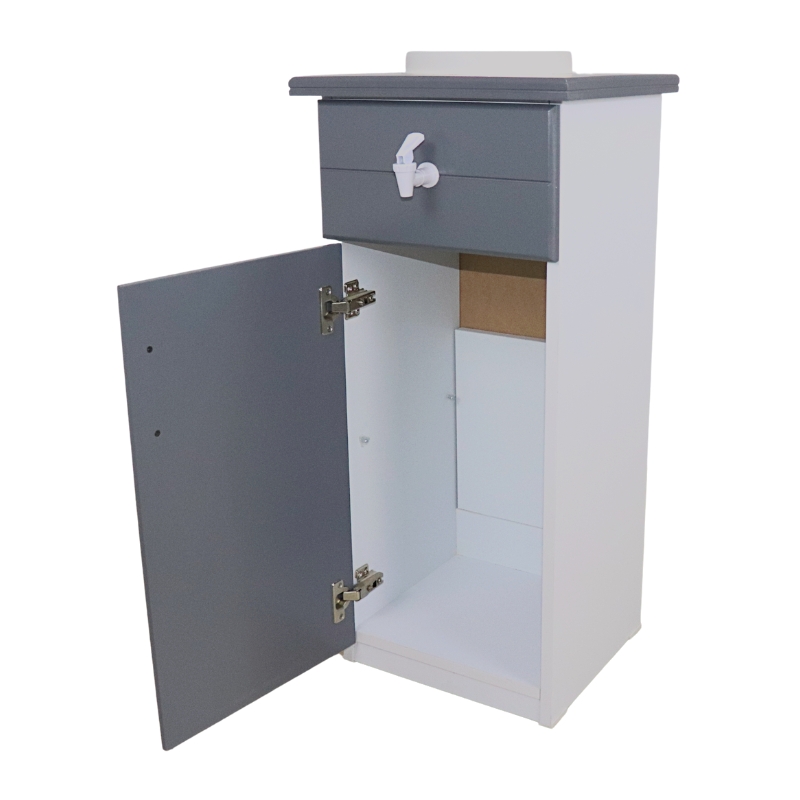 Dispensador de Agua Gris Porta garrafón con Alacena Roma