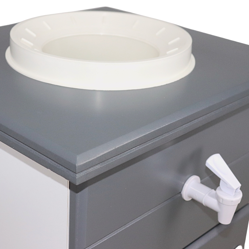 Dispensador de Agua Gris Porta garrafón con Alacena Roma