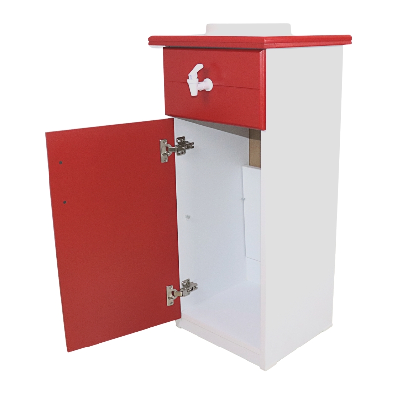 Dispensador de Agua Rojo Porta garrafón con Alacena Roma